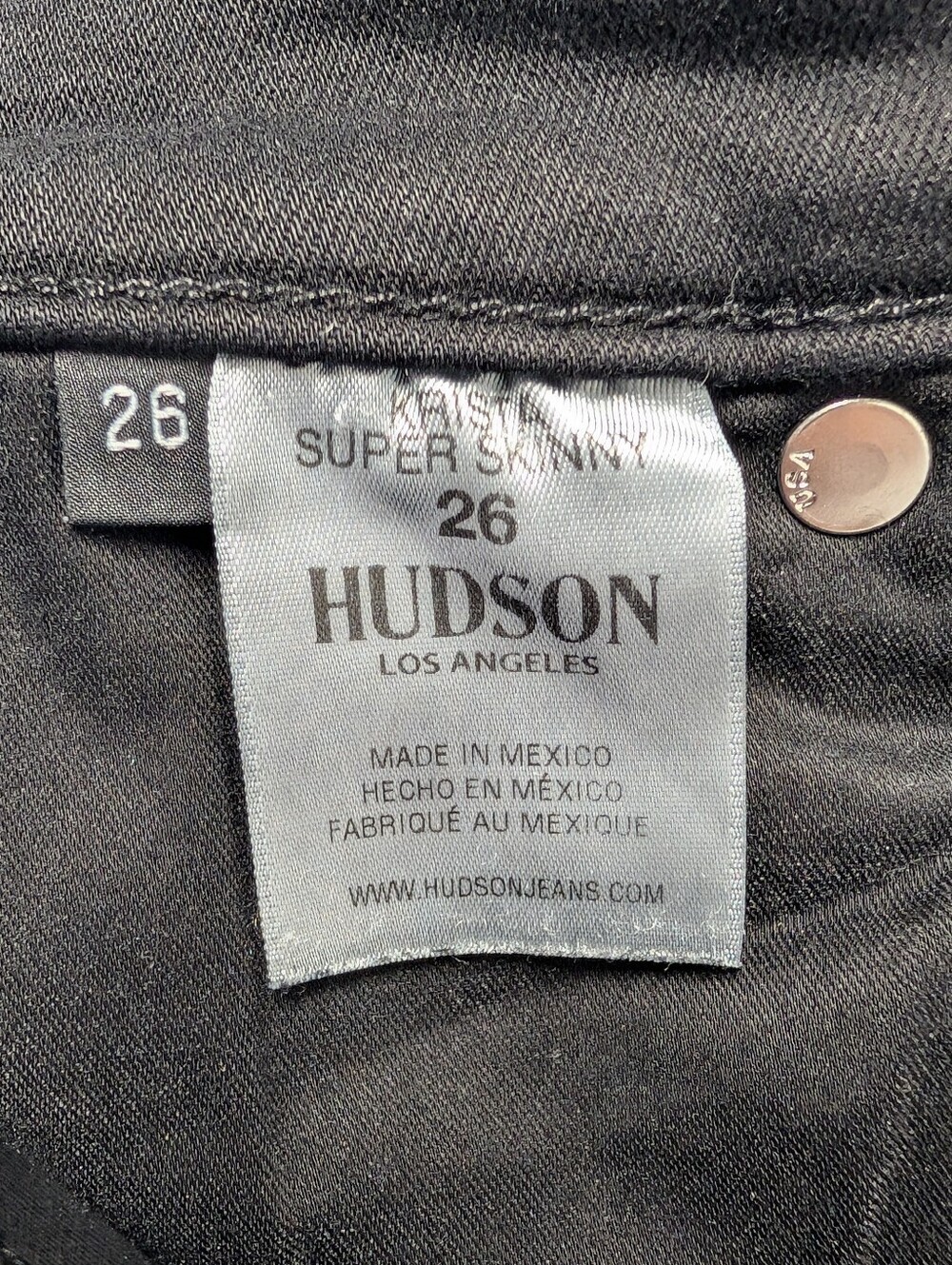 Hudson Jeans Natalie Mid Rise Skinny Black Ankle Pants Women’s Size 26 - Picture 8 of 9
